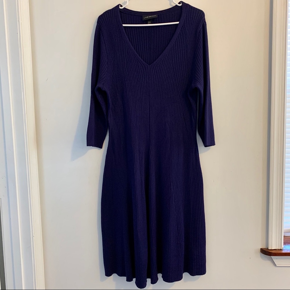 Lane Bryant Purple Blue Sweater Dress Size 18 / 20